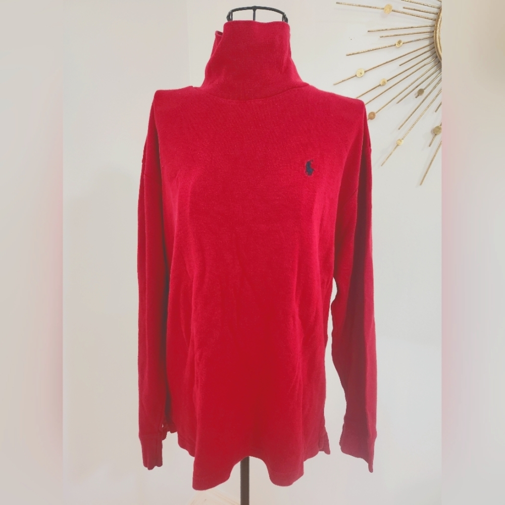 Women’s Ralph Lauren LS Red Polo shirt Size Large